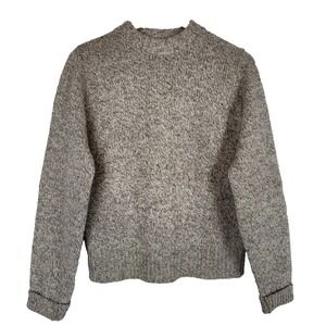 Vintage L.L. Bean Wool Blend Sweater Size XS-Small Brown Heather Crewneck USA